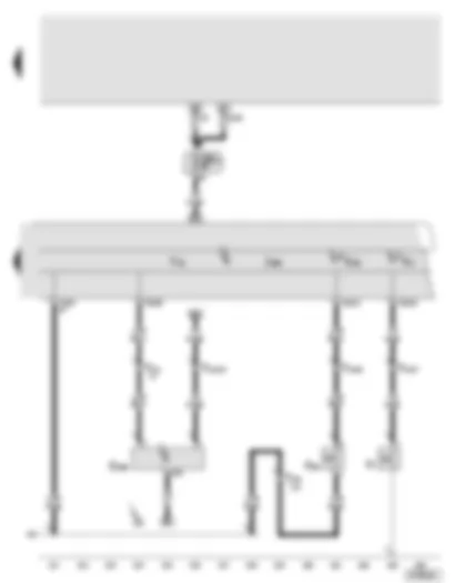 Wiring Diagram  AUDI A6 2006 - Control unit in dash panel insert - oil pressure switch - coolant shortage indicator switch - oil level and oil temperature sender