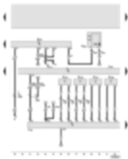 Wiring Diagram  AUDI A6 2005 - Entry and start authorisation control unit - entry and start authorisation switch - aerial for entry and start authorisation - aerial reader unit for keyless entry system