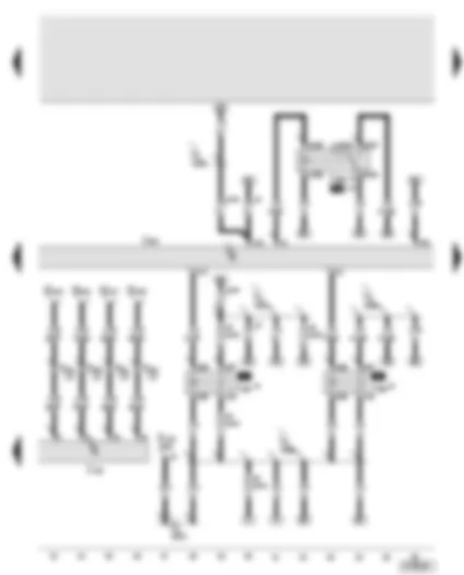 Wiring Diagram  AUDI A6 2005 - Entry and start authorisation control unit - aerial reader unit for keyless entry system - terminal 15 voltage supply relay - terminal 75x voltage supply relay