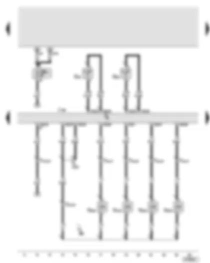 Wiring Diagram  AUDI A6 2005 - Diesel direct injection system control unit - fuel temperature sender - unit injector valve - No. 1 up to 4 cyl. -coolant temperature sender