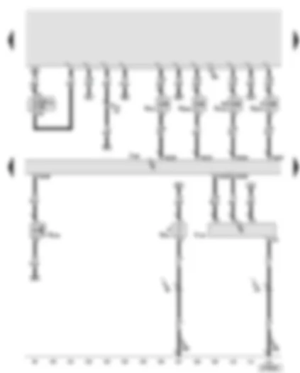 Wiring Diagram  AUDI A6 2005 - Diesel direct injection system control unit - left electrohydraulic engine mounting solenoid valve - charge pressure control solenoid valve - intake manifold flap valve