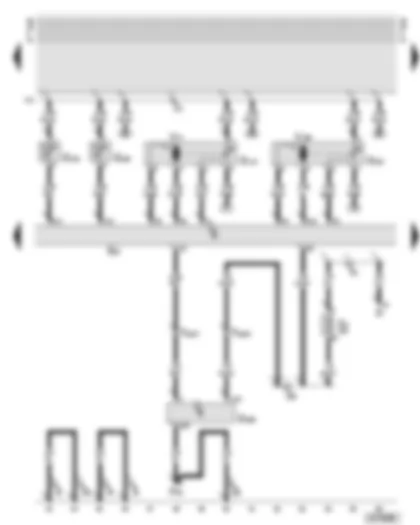 Wiring Diagram  AUDI A6 2001 - Air flow flap control motor - control motor for right temperature flap - vent temperature senders - air quality sensor