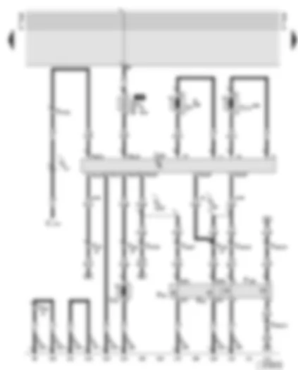 Wiring Diagram  AUDI A6 2001 - Engine cooling with radiator fan control unit for petrol engines