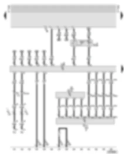 Wiring Diagram  AUDI A6 2001 - Ultra-sonic sensor control unit - left and right ultra-sonic sensors for anti-theft alarm system