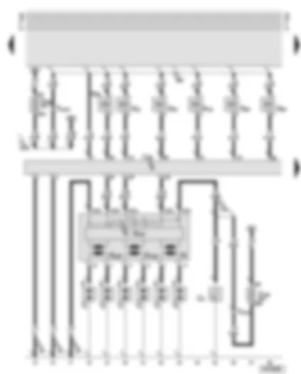 Wiring Diagram  AUDI A6 2000 - Motronic control unit - injectors - ignition coils 1 - 3 - spark plugs