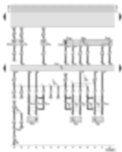 Wiring Diagram  AUDI A6 2002 - Motronic control unit - knock sensors - throttle valve control unit - engine speed sender - coolant temperature senders - intake air temperature sender