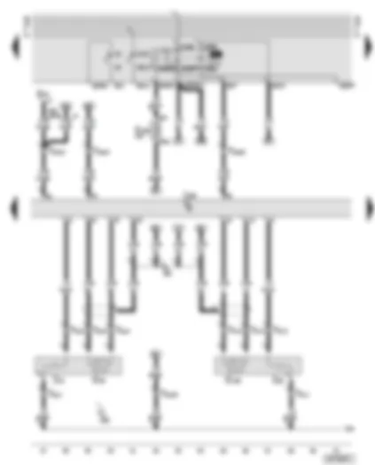 Wiring Diagram  AUDI A6 2001 - Motronic control unit - fuel pump relay - lambda probes