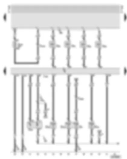 Wiring Diagram  AUDI A6 2002 - Motronic control unit - injectors
