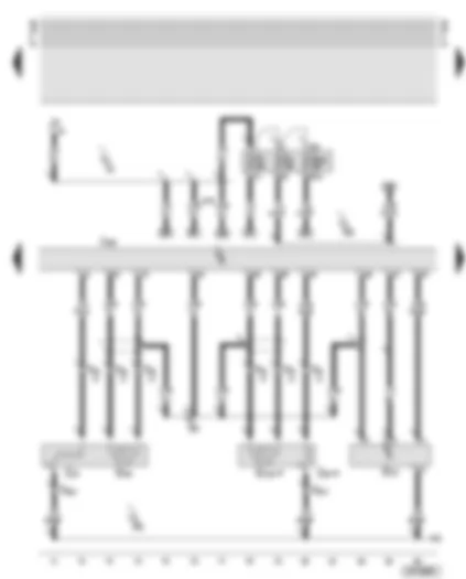 Wiring Diagram  AUDI A6 2001 - Motronic control unit - lambda probes - air mass meter
