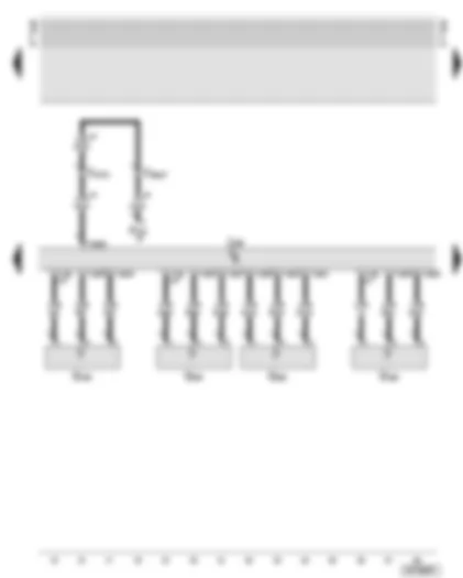Wiring Diagram  AUDI A6 2002 - Parking aid control unit - parking aid senders - rear bumper