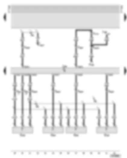 Wiring Diagram  AUDI A6 2001 - Parking aid control unit - ultra-sonic sensors in front bumper