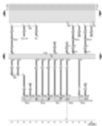 Wiring Diagram  AUDI A6 2001 - Diesel direct injection system control unit - accelerator pedal position sender - injection pump