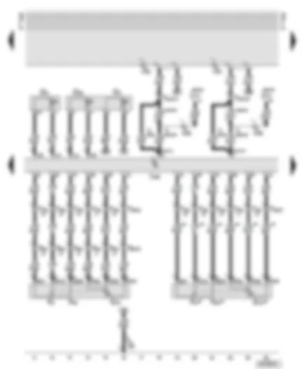 Wiring Diagram  AUDI A6 2001 - Diesel direct injection system control unit - coolant temperature senders - oil temperature sender - accelerator pedal position sender