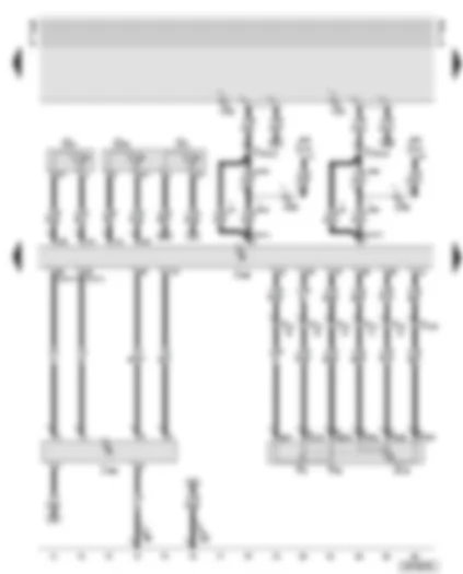 Wiring Diagram  AUDI A6 2002 - Diesel direct injection system control unit - coolant temperature senders - oil temperature sender - accelerator pedal position sender - injection pump control unit