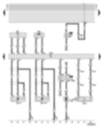 Wiring Diagram  AUDI A6 2001 - Diesel direct injection system control unit - engine speed sender - intake manifold pressure sender - fuel cooling pump relay