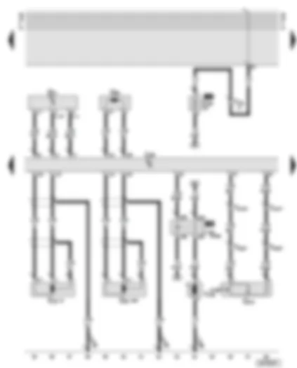 Wiring Diagram  AUDI A6 2002 - Diesel direct injection system control unit - engine speed sender - intake manifold pressure sender - fuel cooling pump relay - low fuel level sender