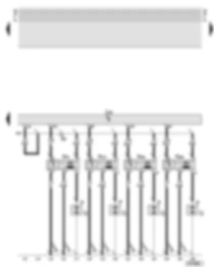 Wiring Diagram  AUDI A6 2001 - Motronic control unit - ignition coils - spark plugs