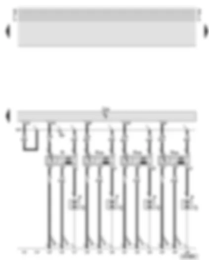 Wiring Diagram  AUDI A6 2000 - Motronic control unit - ignition coils - spark plugs