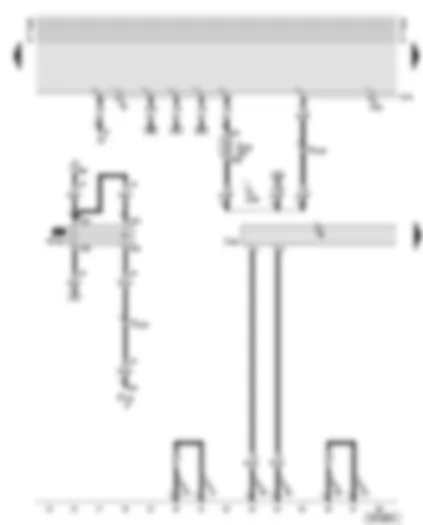 Wiring Diagram  AUDI A6 2001 - Motronic control unit - starter inhibitor relay