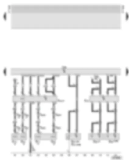 Wiring Diagram  AUDI A6 2001 - Navigation operating electronics control unit - amplifier with bass loudspeaker (luggage compartment - right) - rear loudspeakers - radio/telephone/navigation aerial