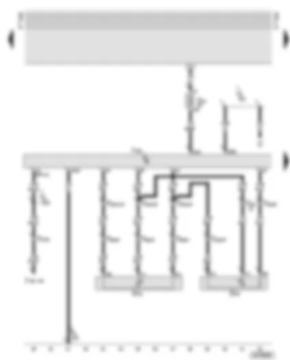 Wiring Diagram  AUDI A6 2002 - Automatic dynamic headlight range control: Control unit for headlight range control - vehicle level sender - rear left - vehicle level sender - front left
