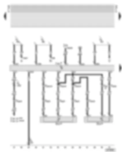 Wiring Diagram  AUDI A6 2000 - Automatic dynamic headlight range control: Control unit for headlight range control - vehicle level sender - rear left - vehicle level sender - front left