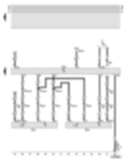 Wiring Diagram  AUDI A6 2002 - Control unit for headlight range control - vehicle level sender - rear left - vehicle level sender - front left