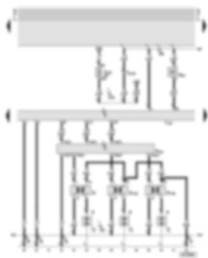 Wiring Diagram  AUDI A6 2001 - Motronic control unit - output stage 1 - ignition coils