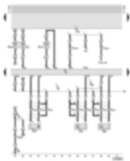 Wiring Diagram  AUDI A6 2003 - Motronic control unit - knock sensor 1 - coolant temperature senders