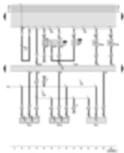 Wiring Diagram  AUDI A6 2003 - Motronic control unit - Hall senders - inlet camshaft timing adjustment valves - charge air pressure sender - Motronic current supply relay