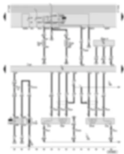 Wiring Diagram  AUDI A6 2002 - Motronic control unit - fuel pump relay - lambda probes - brake servo relay - vacuum pump for brakes