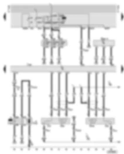 Wiring Diagram  AUDI A6 2003 - Motronic control unit - fuel pump relay - lambda probes - brake servo relay - vacuum pump for brakes