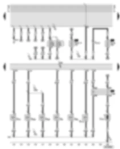 Wiring Diagram  AUDI A6 2002 - Motronic control unit - activated charcoal filter system solenoid valve - fuse for hydraulic pump relay