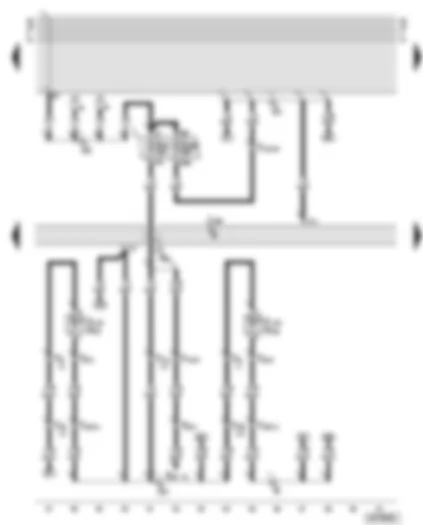 Wiring Diagram  AUDI A6 2001 - Central locking control unit - left door warning lamp - right door warning lamp