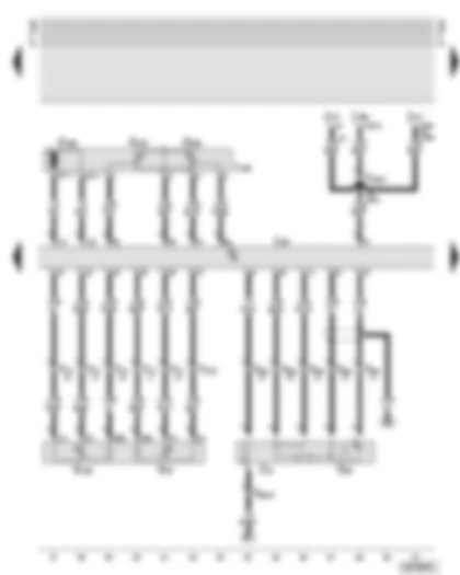 Wiring Diagram  AUDI A6 2003 - Motronic control unit - lambda probe upstream of catalytic converter - throttle valve module - accelerator pedal position senders