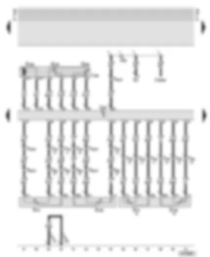 Wiring Diagram  AUDI A6 2001 - Motronic control unit - throttle valve control unit - accelerator pedal position senders