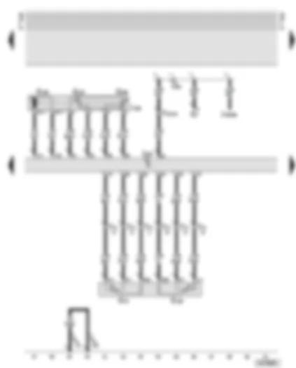 Wiring Diagram  AUDI A6 2003 - Motronic control unit - throttle valve module - accelerator pedal position senders