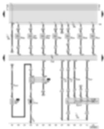 Wiring Diagram  AUDI A6 2002 - Motronic control unit - secondary air pump relay - activated charcoal filter system solenoid valve 1 (pulsed) - cruise control system switch