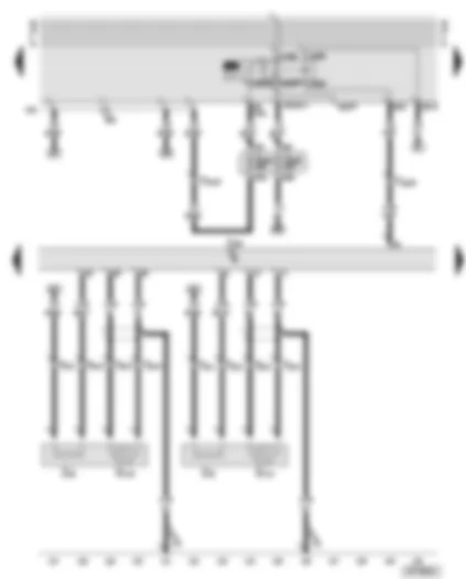 Wiring Diagram  AUDI A6 2001 - Motronic control unit - fuel pump relay - lambda probes downstream of catalytic converter