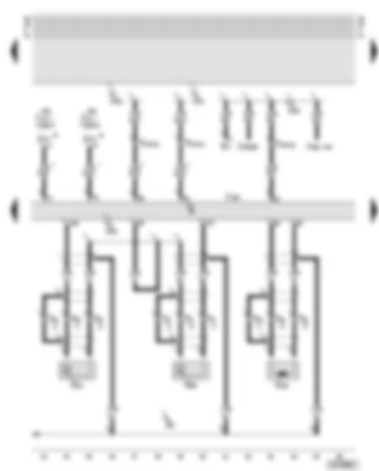 Wiring Diagram  AUDI A6 2003 - Motronic control unit - knock sensors - engine speed sender