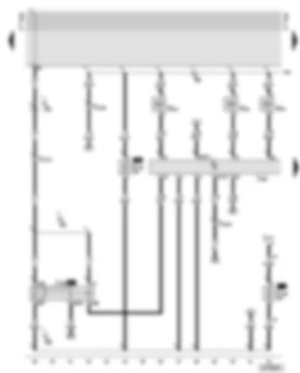 Wiring Diagram  AUDI A6 2002 - Diesel direct injection system control unit - diesel direct injection system relay - exhaust gas recirculation valve - charge pressure control solenoid valve - throttle butterfly valve