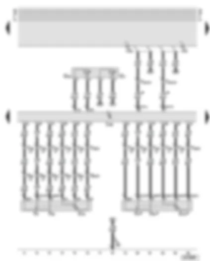 Wiring Diagram  AUDI A6 2001 - Diesel direct injection system control unit - coolant temperature senders - oil temperature sender - accelerator pedal position sender
