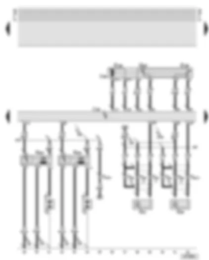 Wiring Diagram  AUDI A6 2002 - Motronic control unit - knock sensors - throttle valve control unit - ignition coils 5 and 6