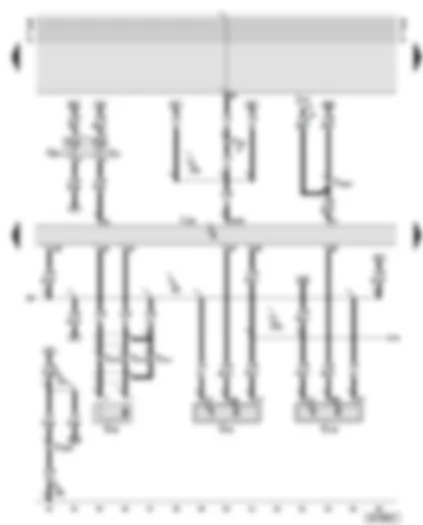 Wiring Diagram  AUDI A6 2002 - Motronic control unit - engine speed sender - coolant temperature senders - Hall senders