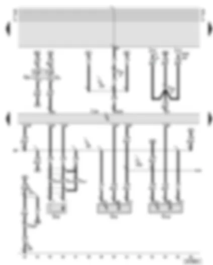 Wiring Diagram  AUDI A6 2003 - Motronic control unit - engine speed sender - coolant temperature senders - Hall senders