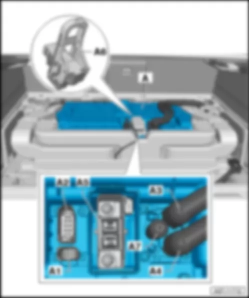 AUDI A6 2014 Fitting location Hybrid battery unit AX1