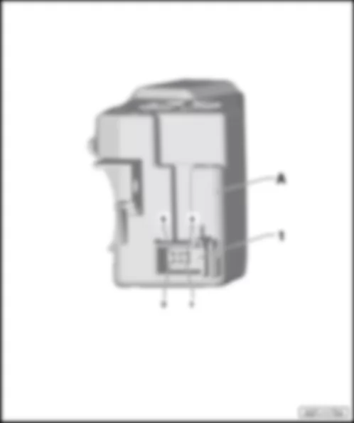 AUDI A8 HYBRID 2015 Fitting location, control unit for electronic steering column lock J764
