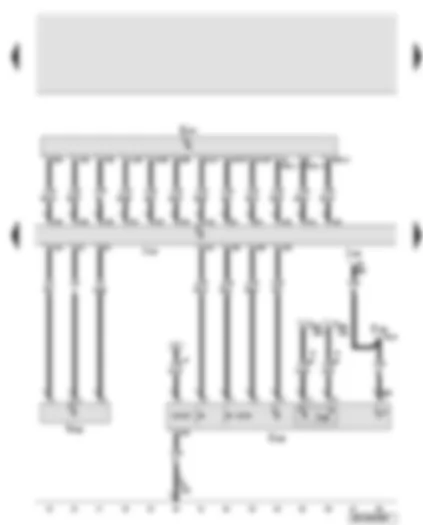 Wiring Diagram  AUDI A8 2004 - Entry and start authorisation control unit - entry and start authorisation switch - steering column lock control element - entry and start authorisation button - driver identification control unit