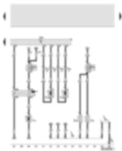 Wiring Diagram  AUDI A8 2007 - Onboard supply control unit 2 - headlight washer system pump - left and right headlight washer system pop-up washer jet motor - headlight washer system relay - washer jet heater element