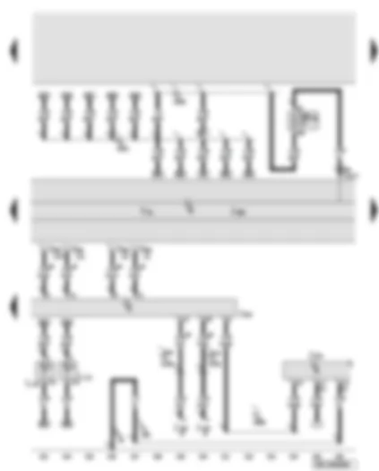 Wiring Diagram  AUDI A8 2007 - Control unit in dash panel insert - data bus diagnostic interface - front information display and operating unit control unit - storage compartment illumination bulb